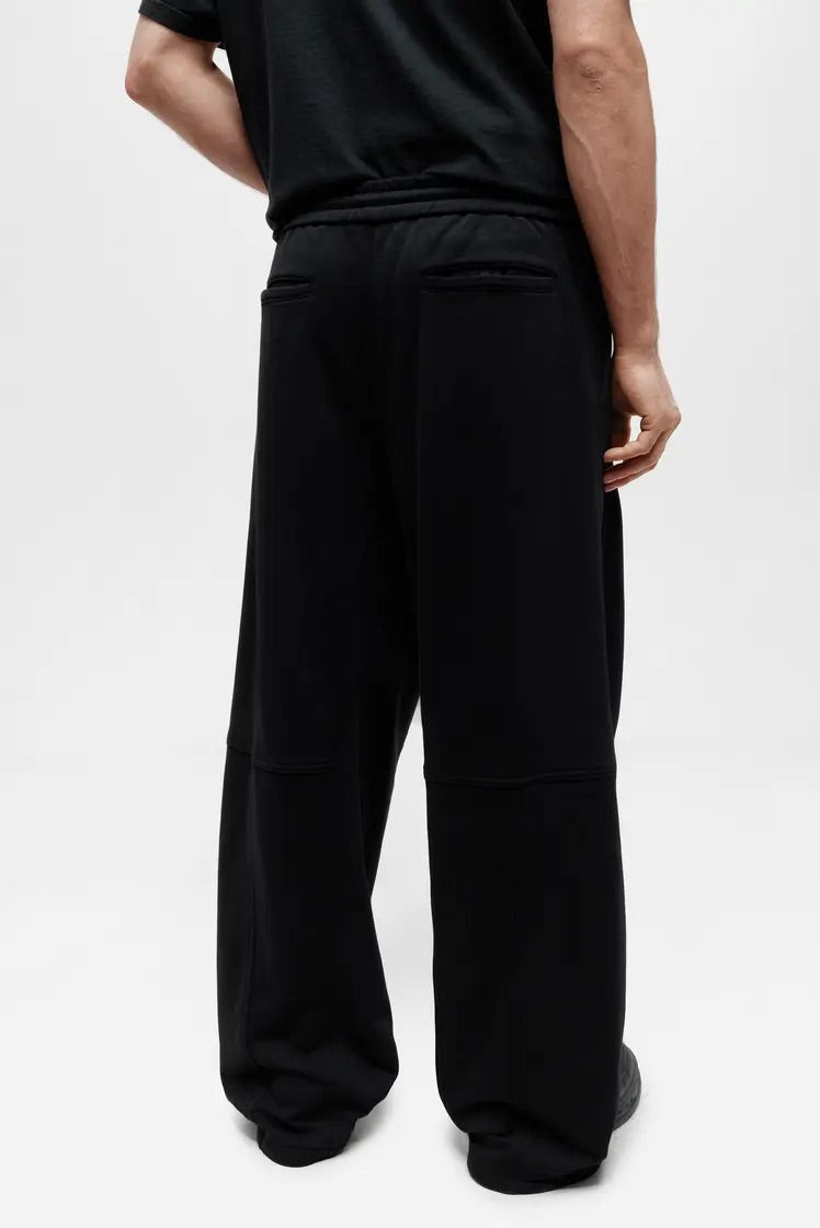 Curved Jersey Pants Black