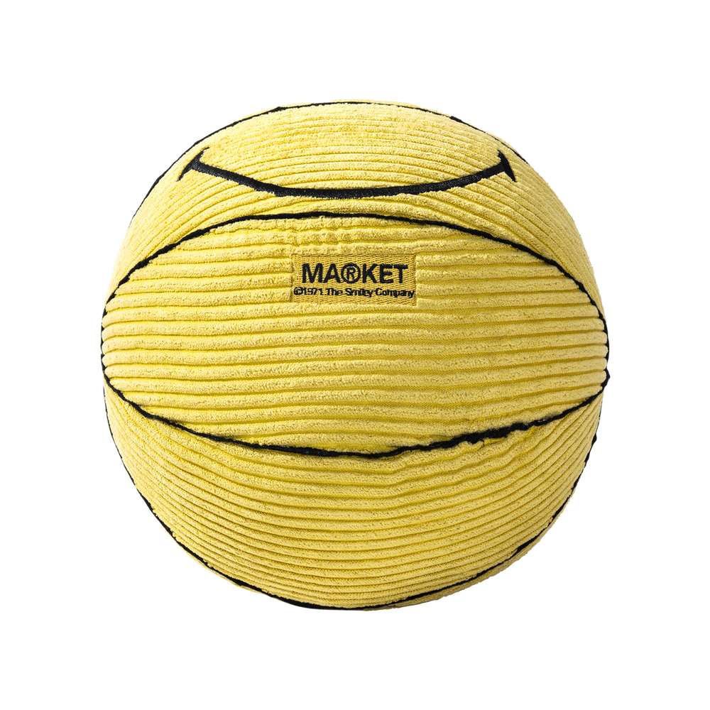 Smiley Plush Basketball Yellow