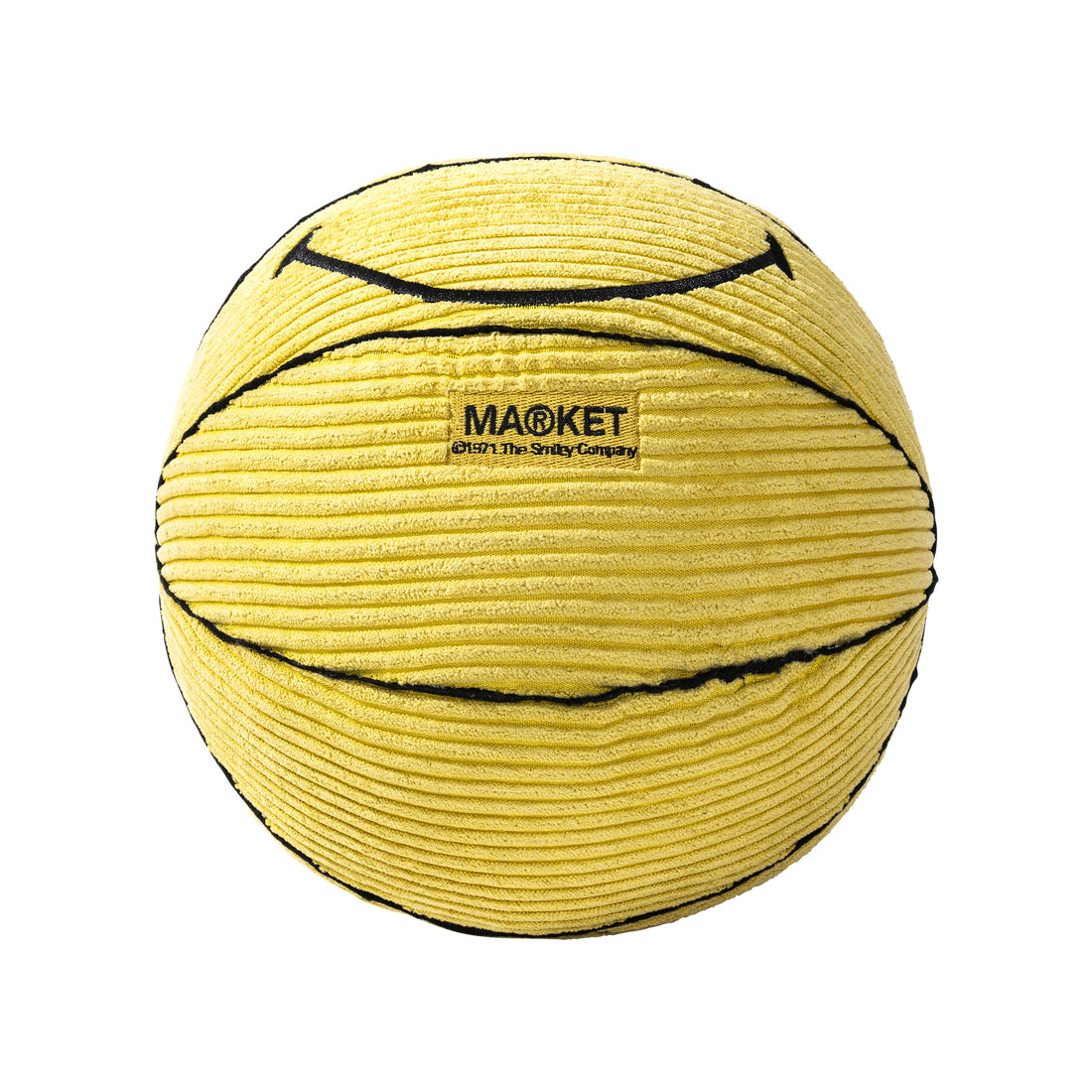 Smiley Plush Basketball Yellow