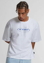 Woven Signature Chrome Logo Crop Tee White