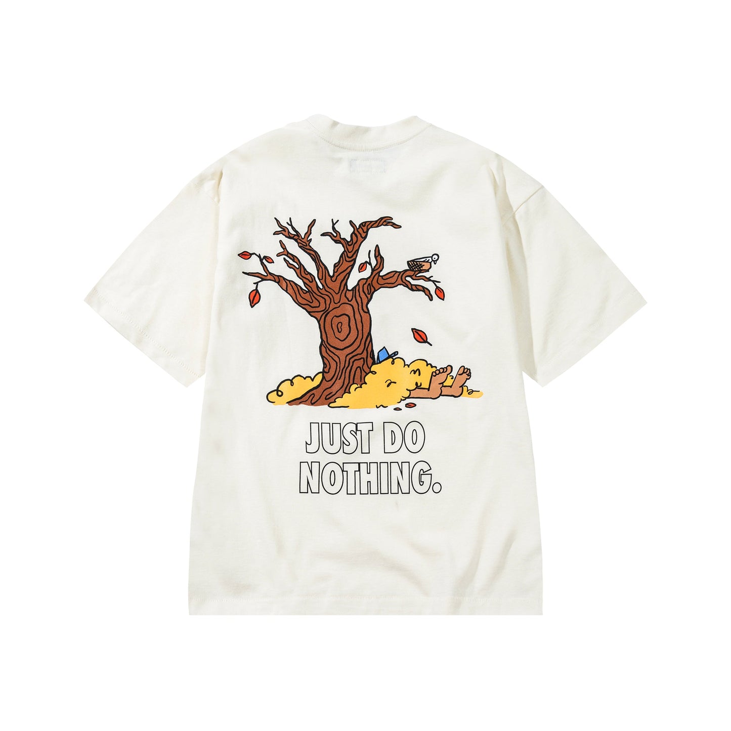 Just Do Nothing Fall T Shirt ecru