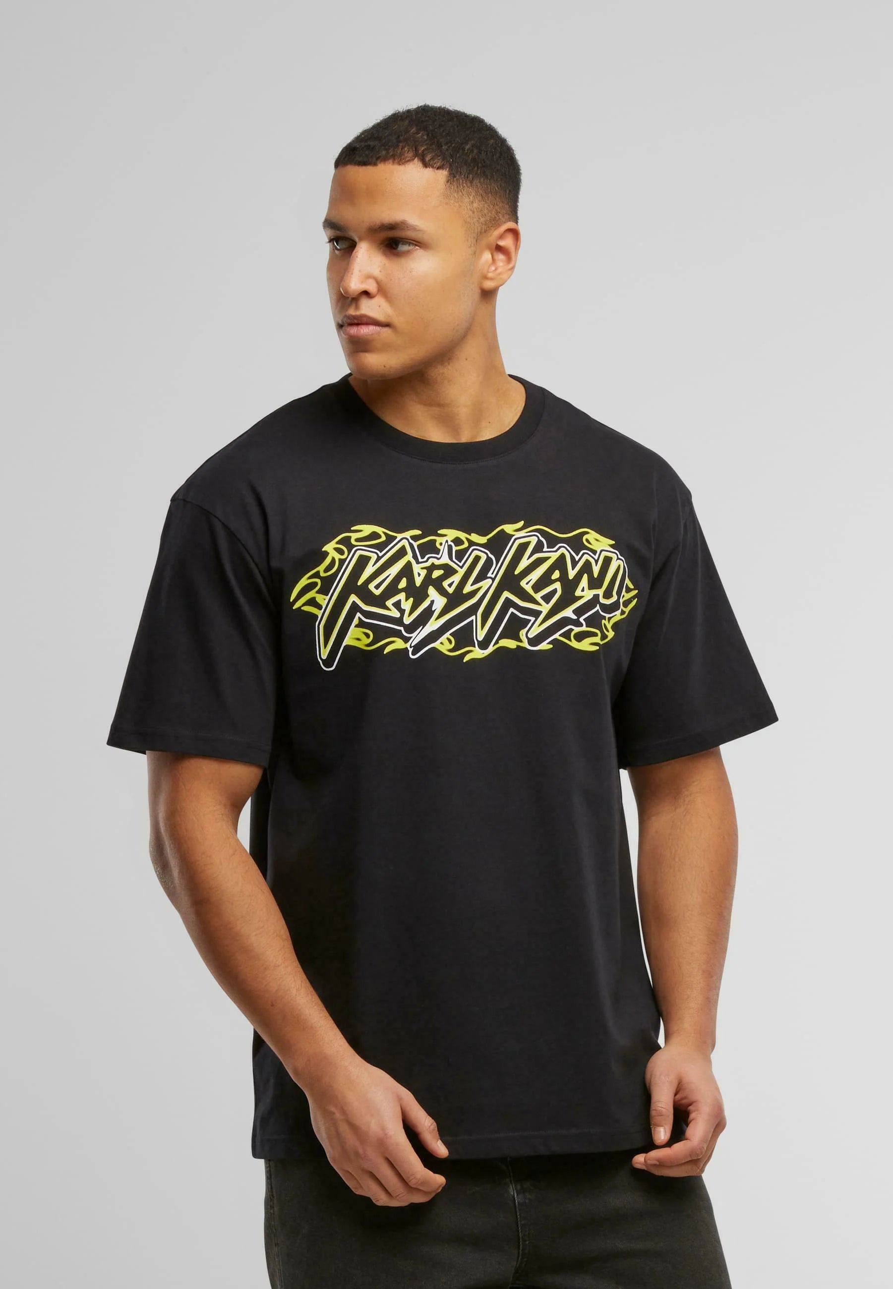 Woven Signature Kani Heat Tee Black Lime