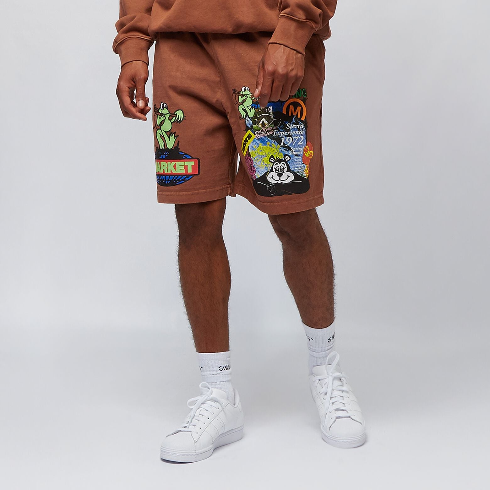 Gone Camping Washed Shorts washed brown