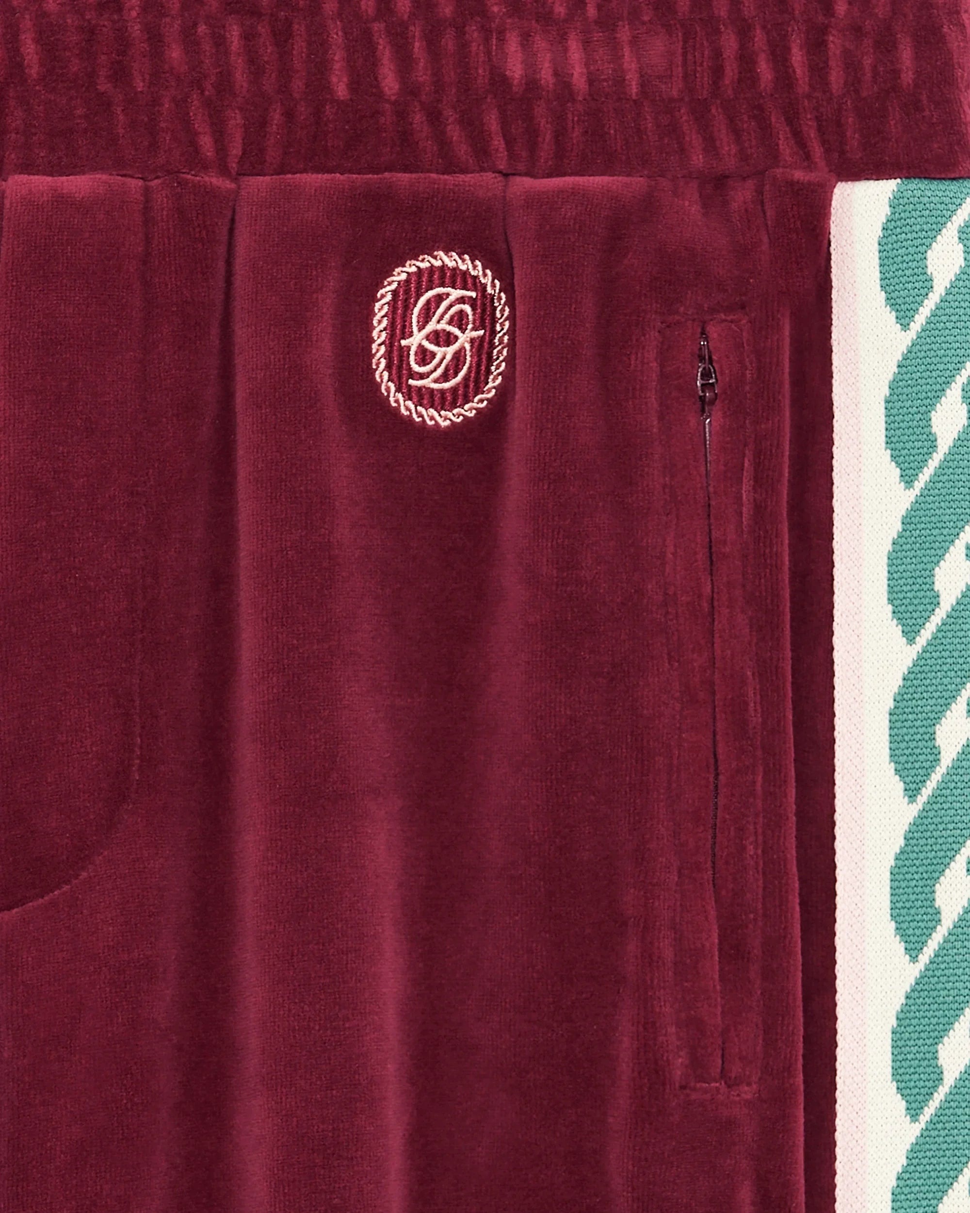 Le Pantalon Survetement Velours Wine