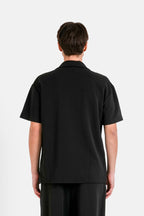 Crepe Fabric Ss Shirt 25200 Blac