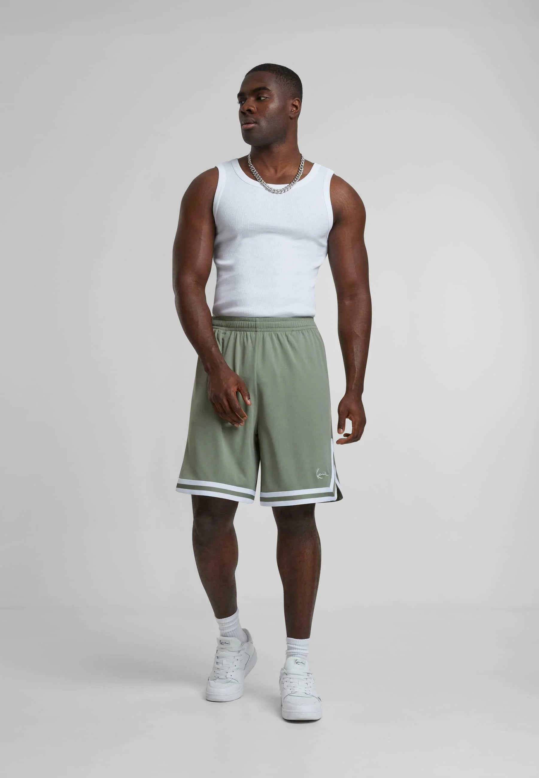 Small Signature Mesh Shorts Green