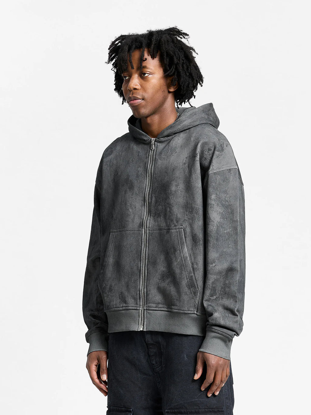 Deliria Zip Hoodie Black