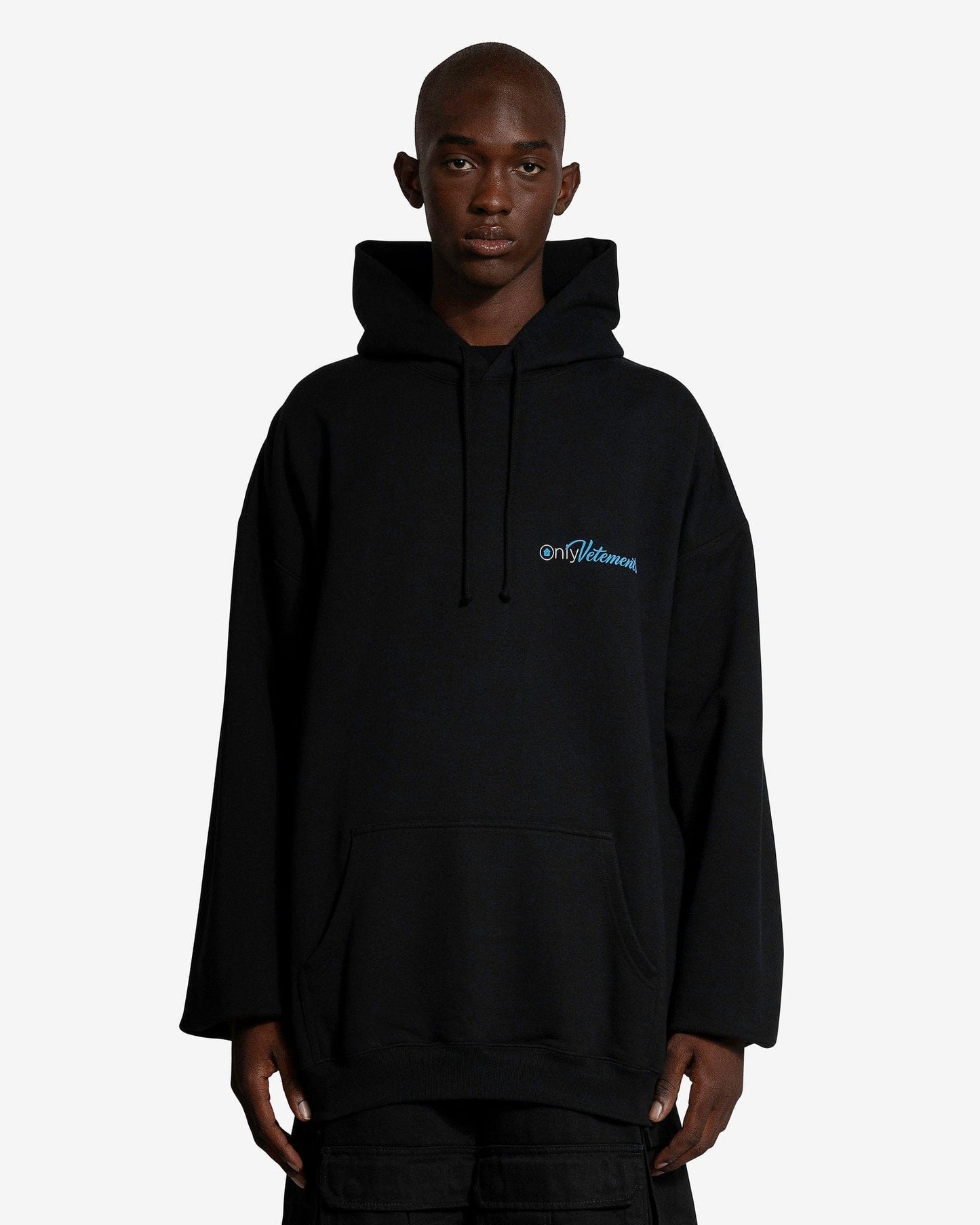 Embroided Logo Hoodie Black