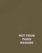 Le Sweatshirt Slogan Kaki