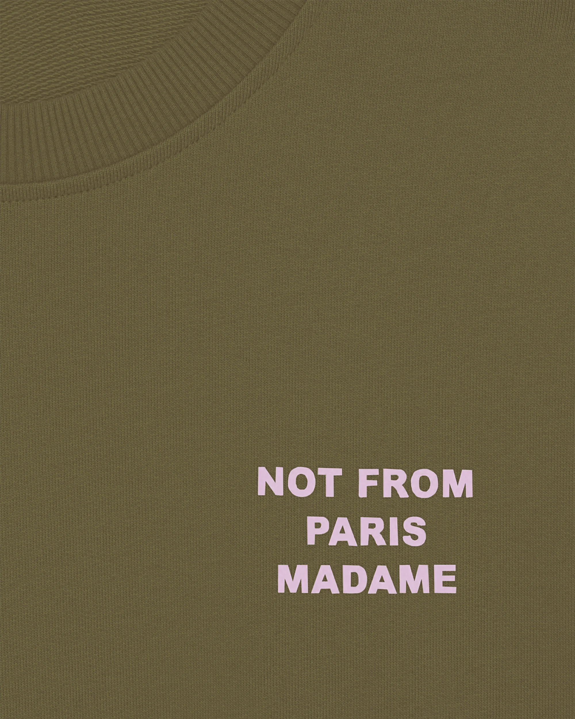 Le Sweatshirt Slogan Kaki