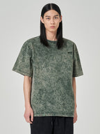 Loose Fit Garment Dyed Short Sleeve T Shirts Khaki