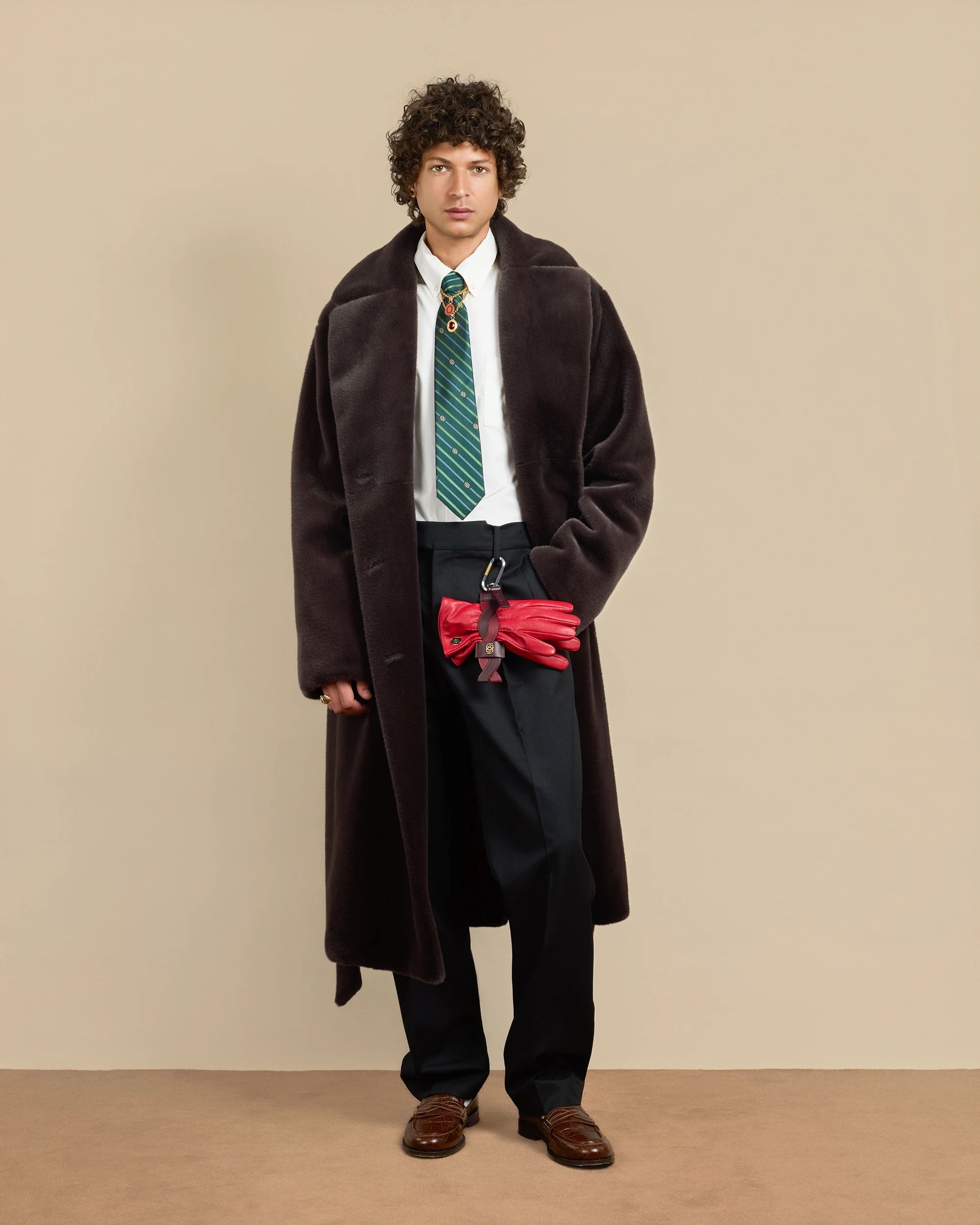 Le Manteau Fourrure Dark Brown