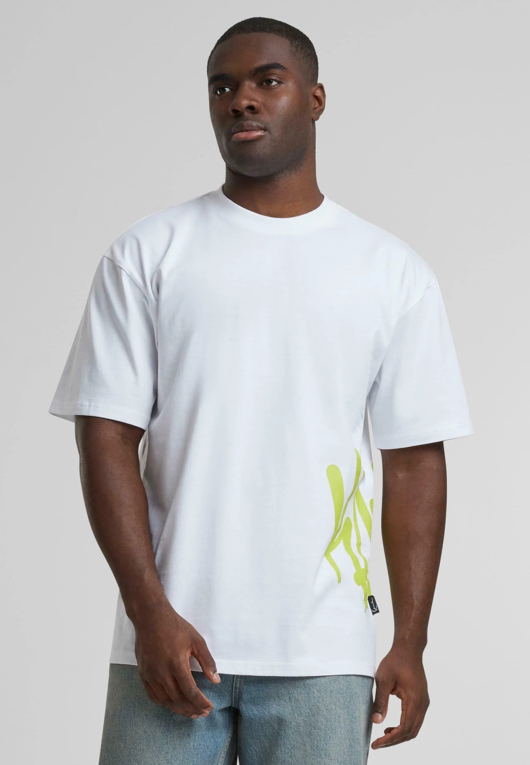 Woven Signature Kani Tag Tee White Lime