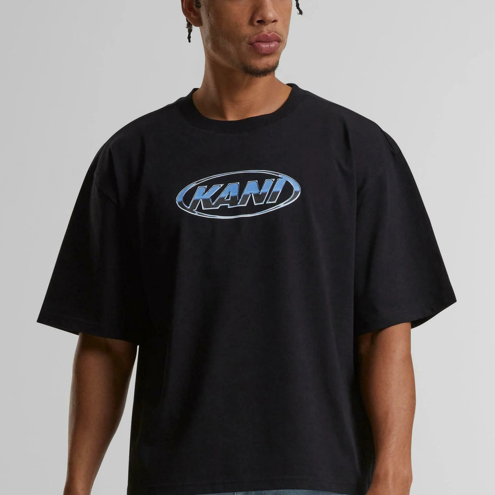 
                      
                        Woven Signature Chrome Logo Crop Tee Black
                      
                    