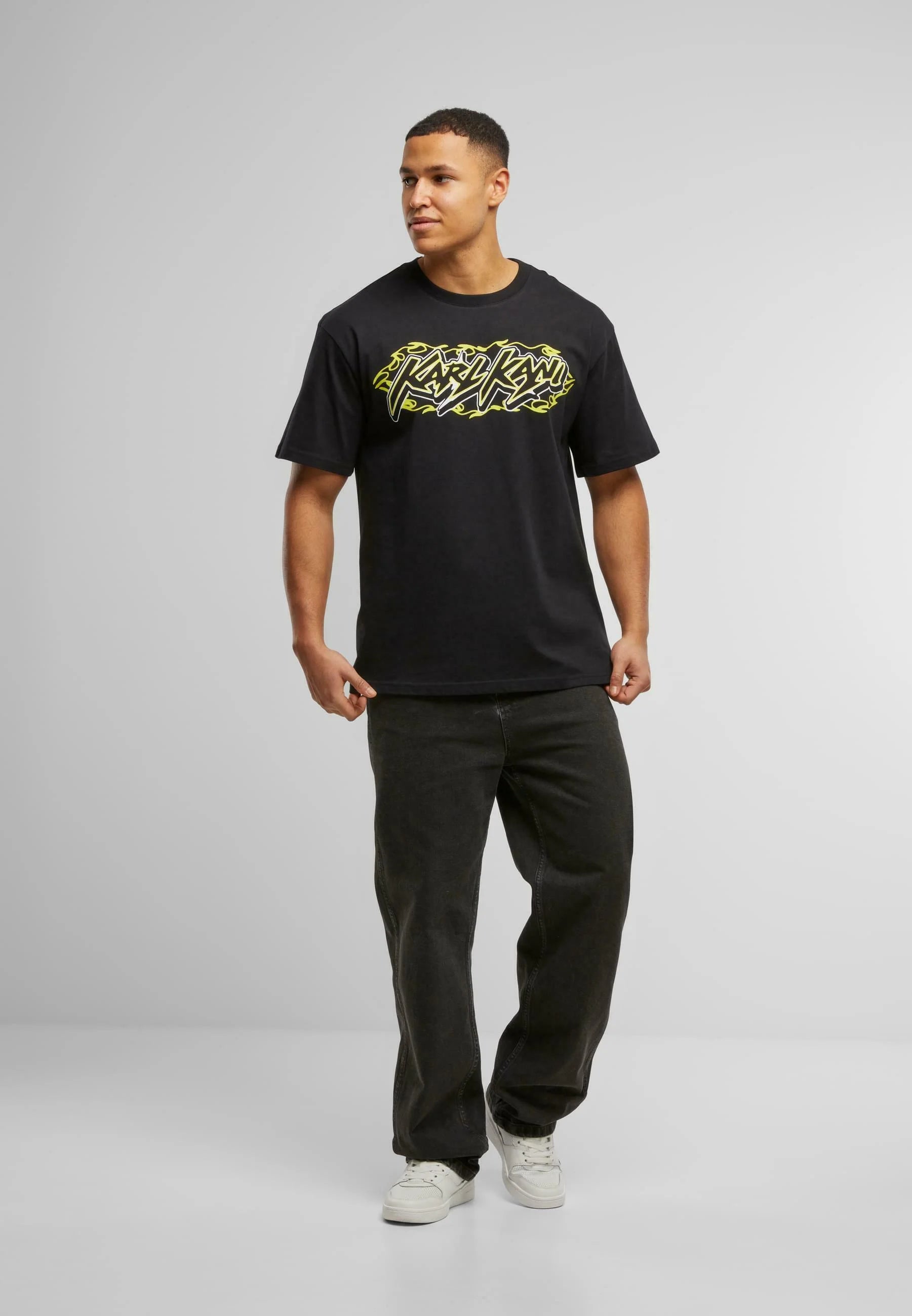 Woven Signature Kani Heat Tee Black Lime