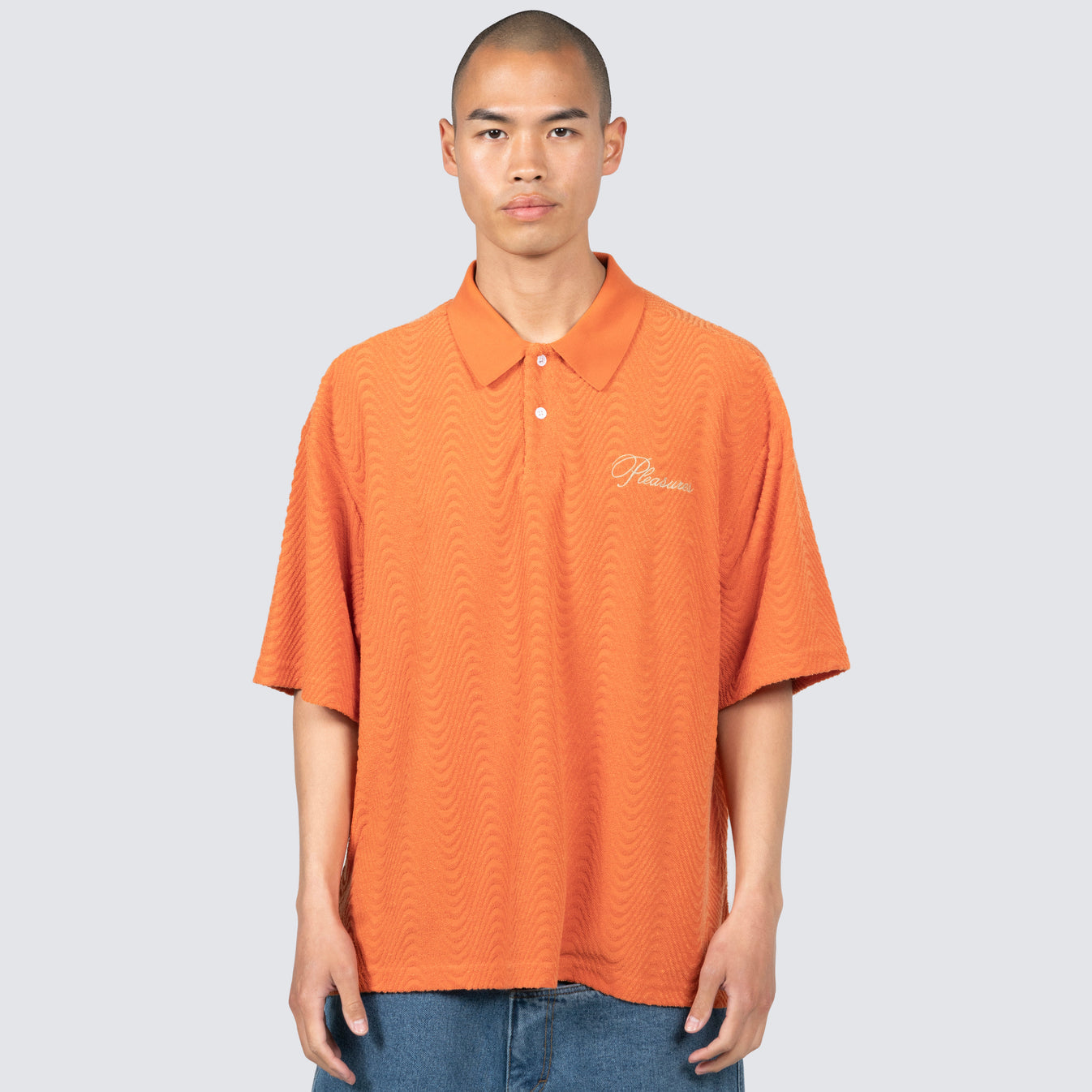 Zen Terry Boxy Polo Burnt Orange