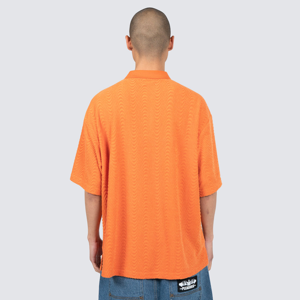 Zen Terry Boxy Polo Burnt Orange