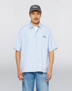 Toledo Shirt Ss Whiteblue Garment Washed