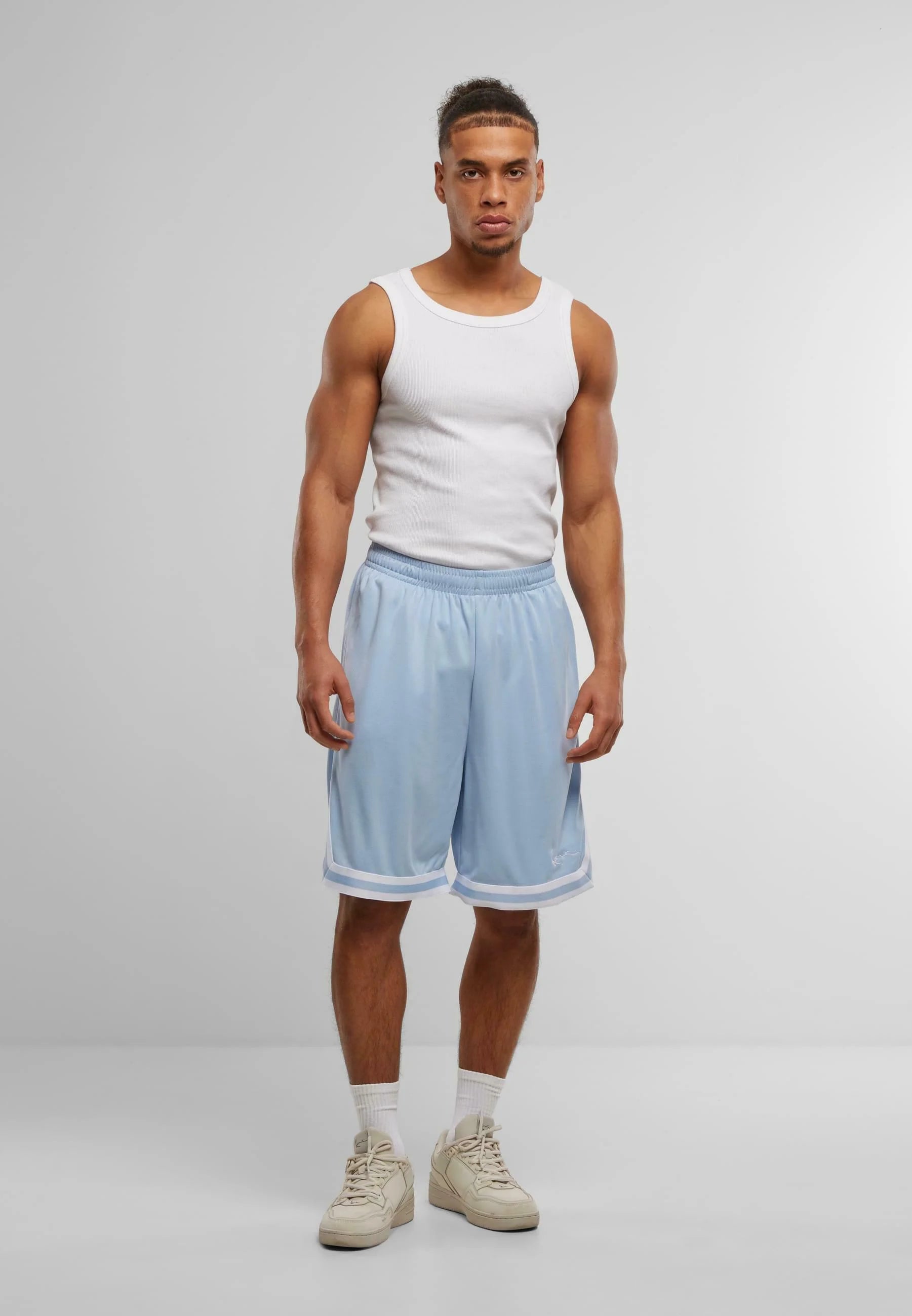 Small Signature Mesh Shorts Blue