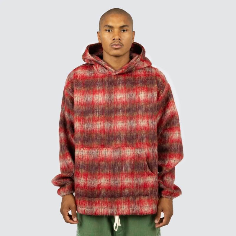 NAMELESS PONCHO HOODIE RED