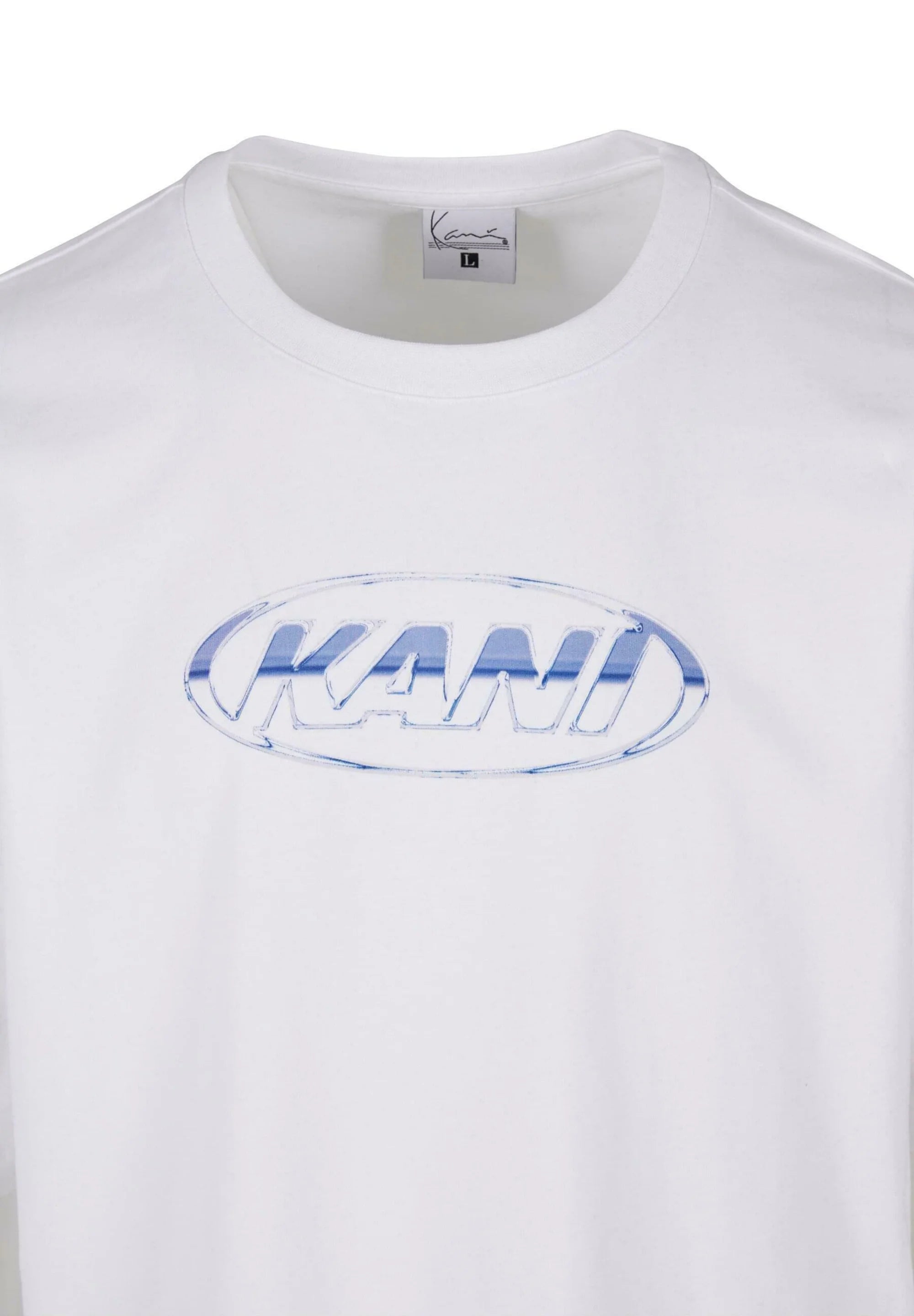 Woven Signature Chrome Logo Crop Tee White