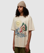 Smiley Quiet Time T Shirt Ecru