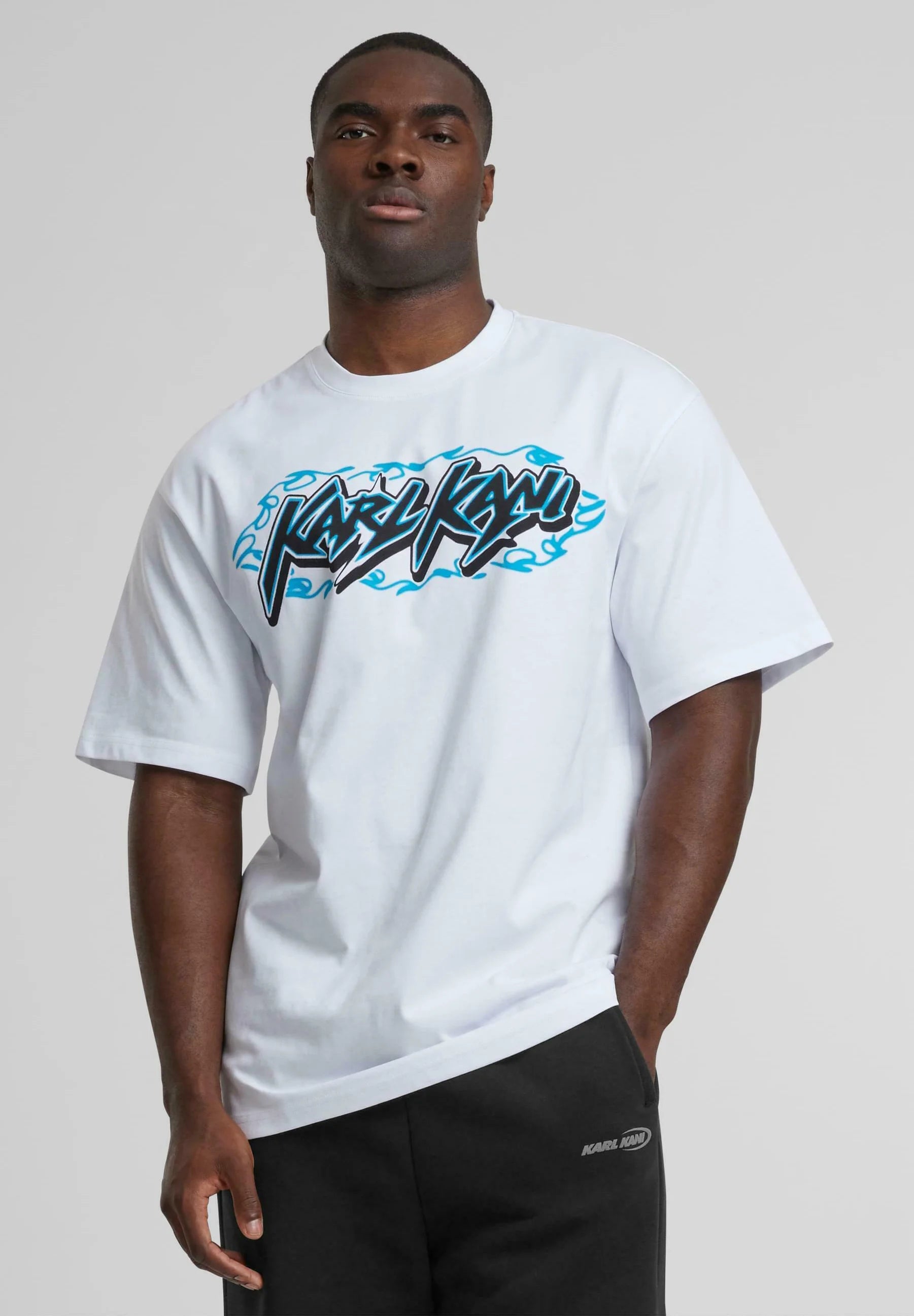 Woven Signature Kani Heat Tee White Blue