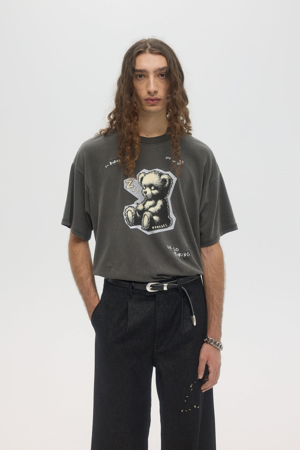 Zzz Bear Tshirt Old Black