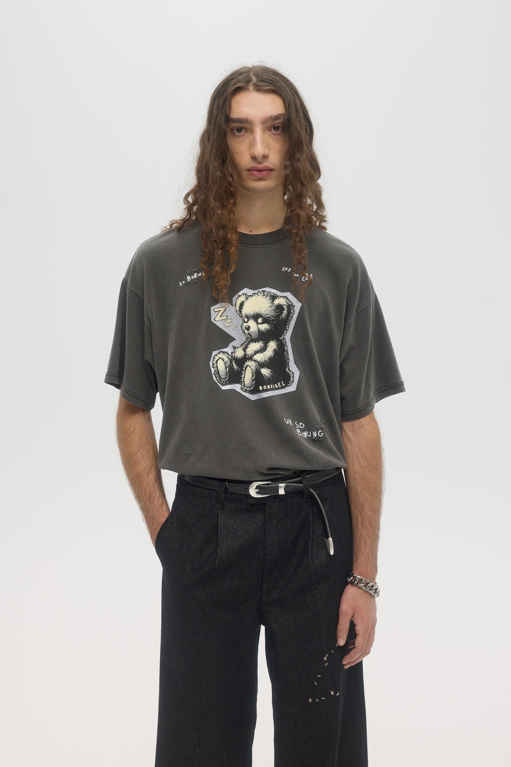 Zzz Bear Tshirt Old Black