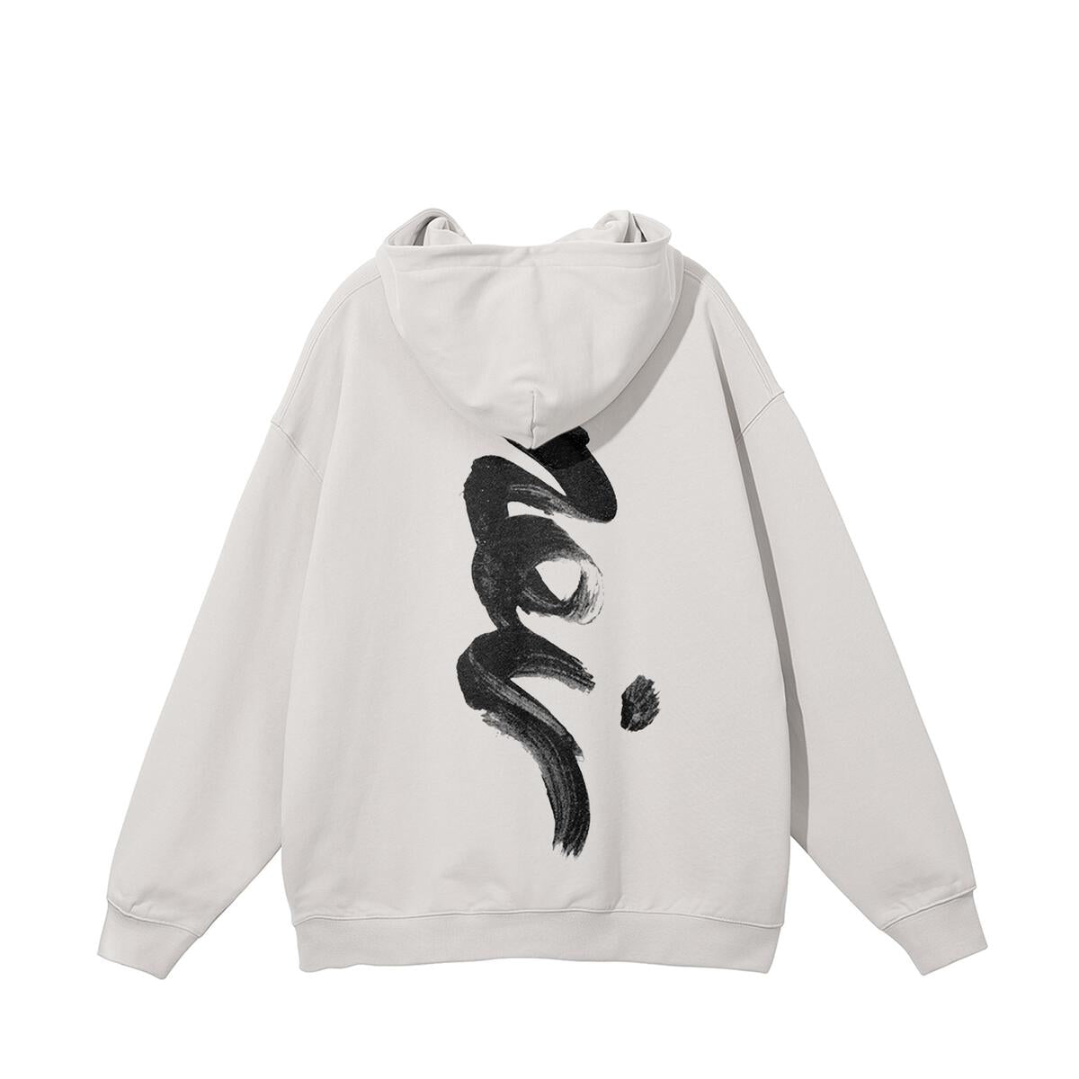 Cabinet Noir Brush Stroke Noir Hoodie White