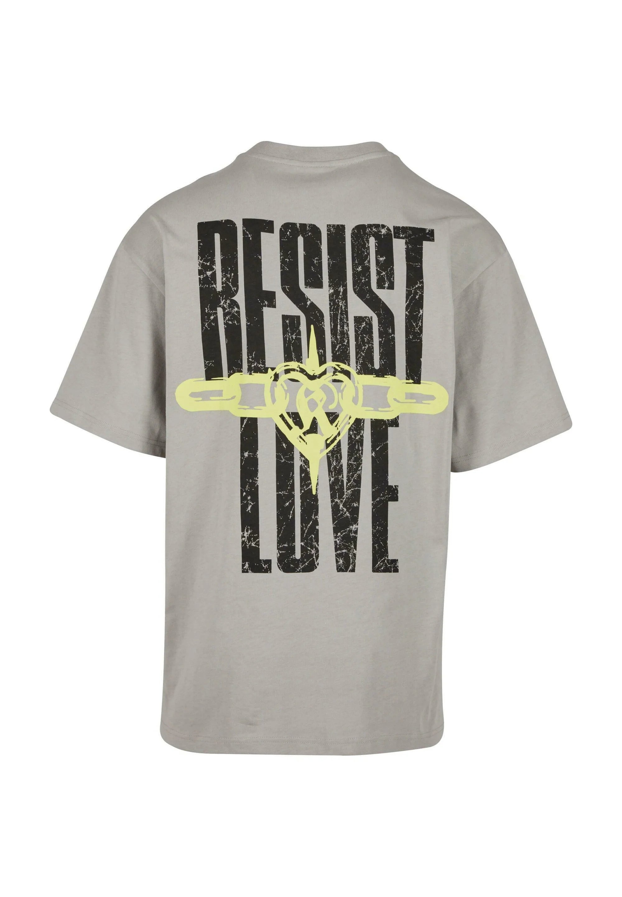 Woven Signature Resist Love Tee Light Grey