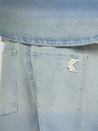 Og K Washed Western Relaxed Baggy Jeans blue