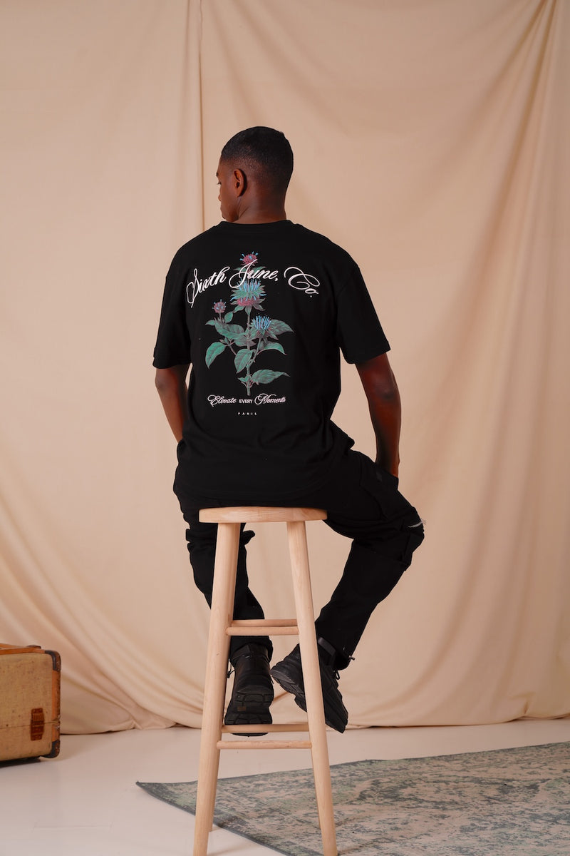 T Shirt Elevated Thistle Graphic 25626 Blac