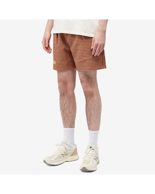 INTERCEPT HOUNDSTOOTH SHORTS BROWN