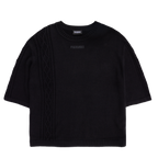 CHARLIE MOCK NECK KNIT SHIRT BLACK