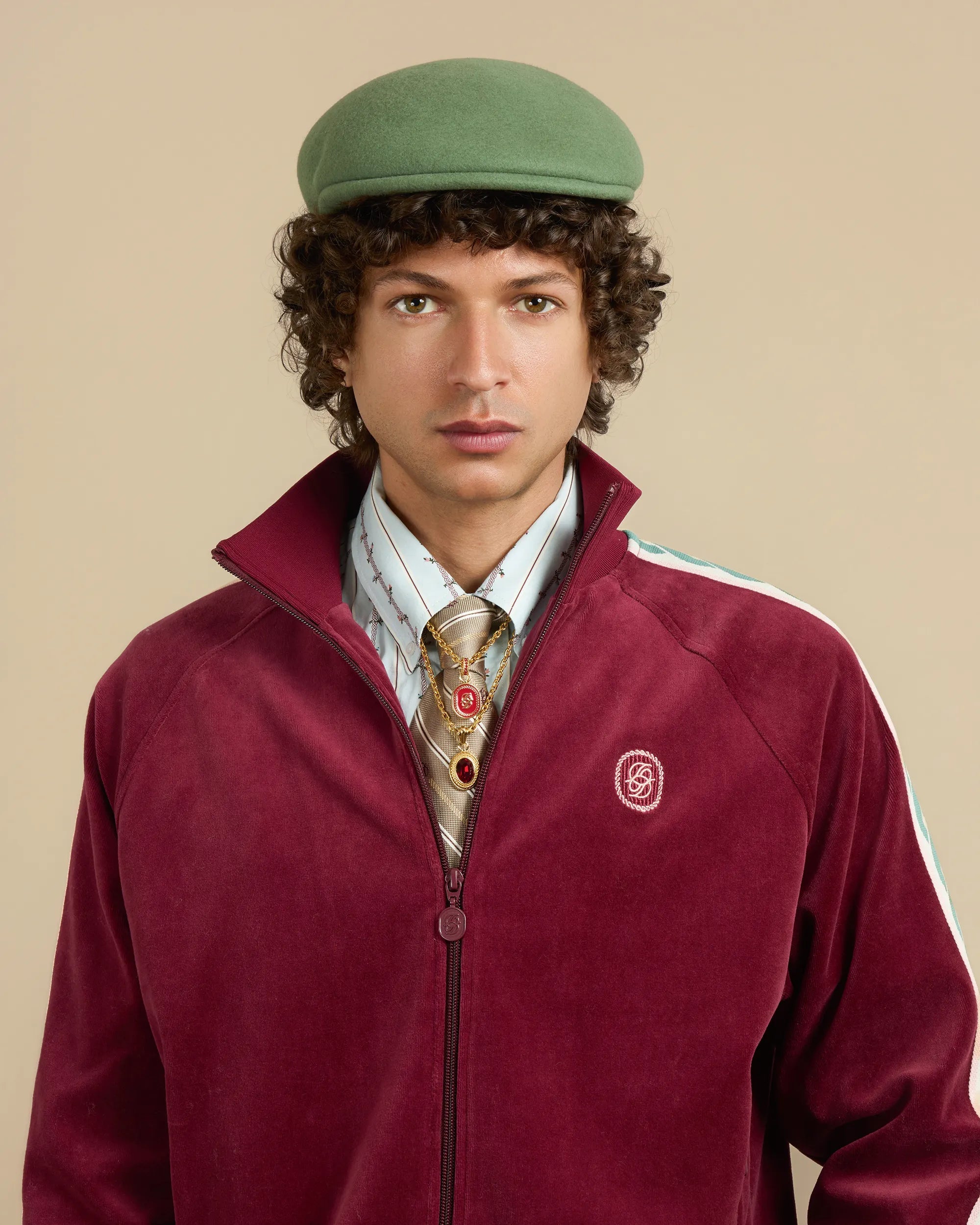 La Veste Survetement Velours Wine