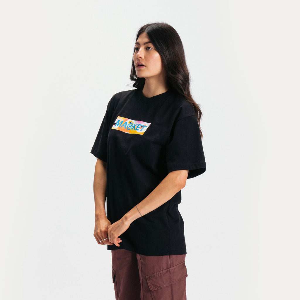 Market Bar Logo T Shirt Black
