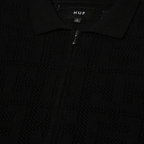 Monogram Jacquard Zip Sweater Black