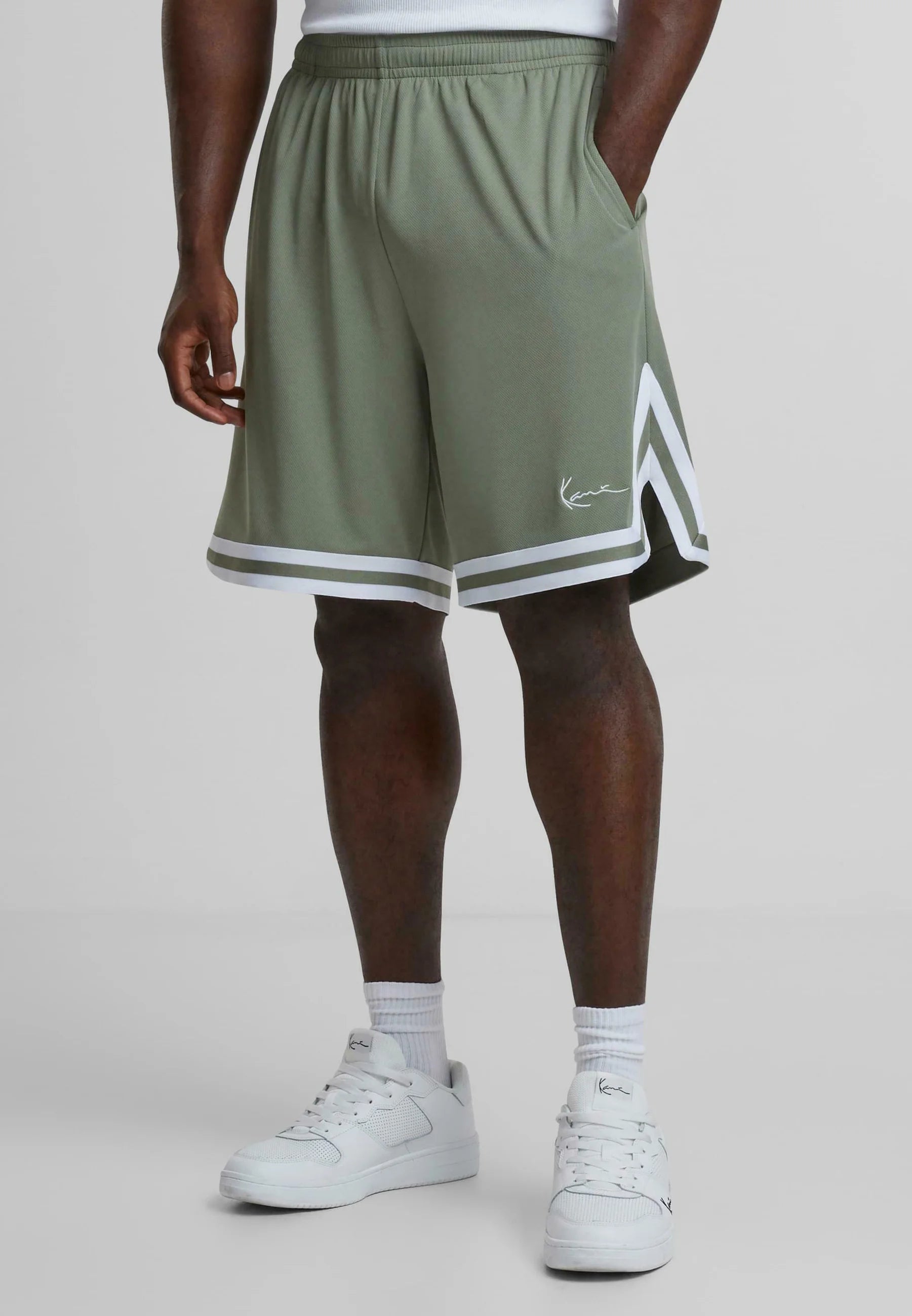 Small Signature Mesh Shorts Green