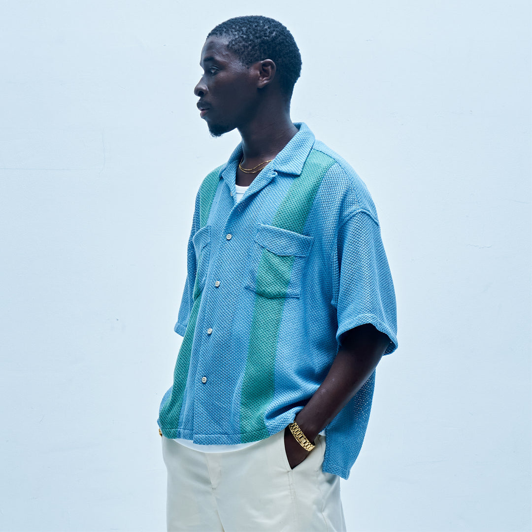 Mafia Series Summer Mesh Shirt Blue X Tiffany