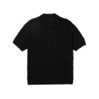 Monogram Jacquard Zip Sweater Black
