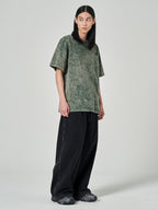 Loose Fit Garment Dyed Short Sleeve T Shirts Khaki