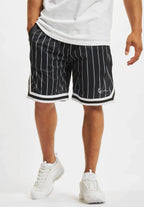 Small Sign  Pinstripe Mesh Shorts Black