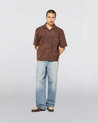 Shizuku Shirt Ss Coffee Bean Garment Washed