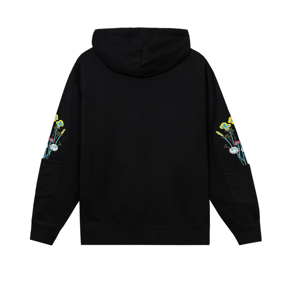 Bouquet Pullover Hoodie Washed Black