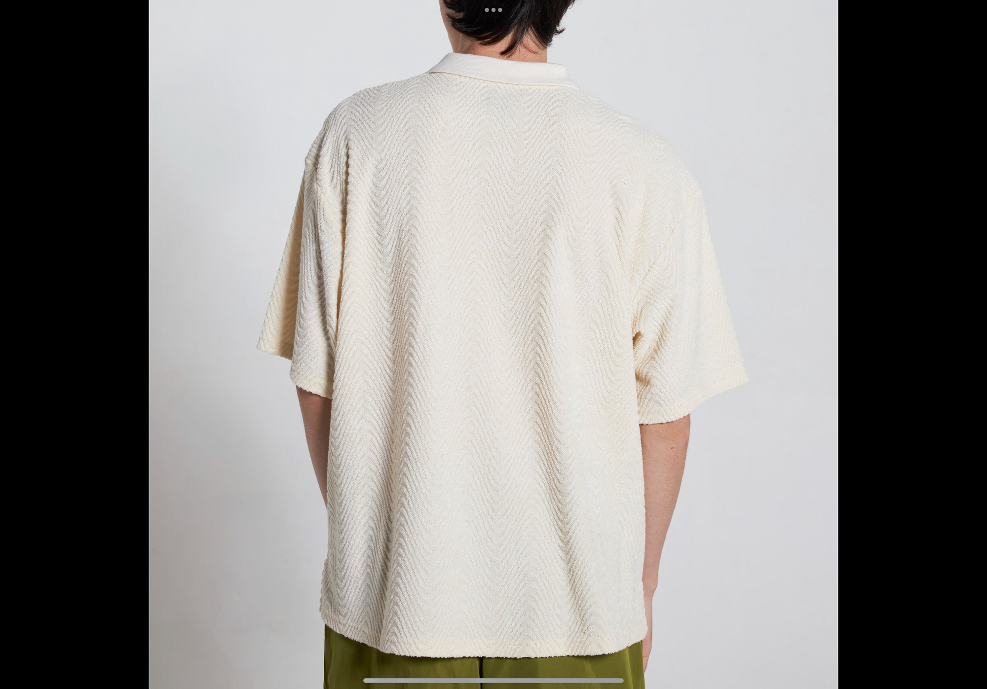 Zen Terry Boxy Polo Off White