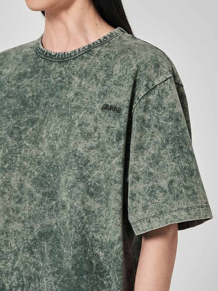 Loose Fit Garment Dyed Short Sleeve T Shirts Khaki