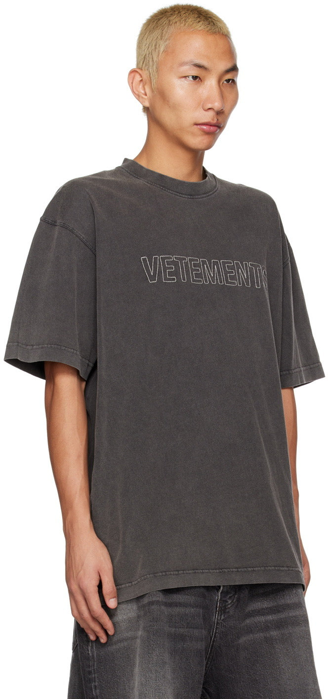 Embroided Tshirt Grey