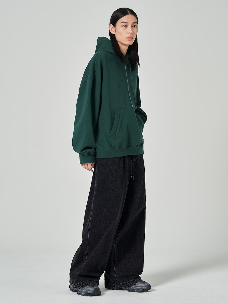 Eband Wide Denim Pants Black