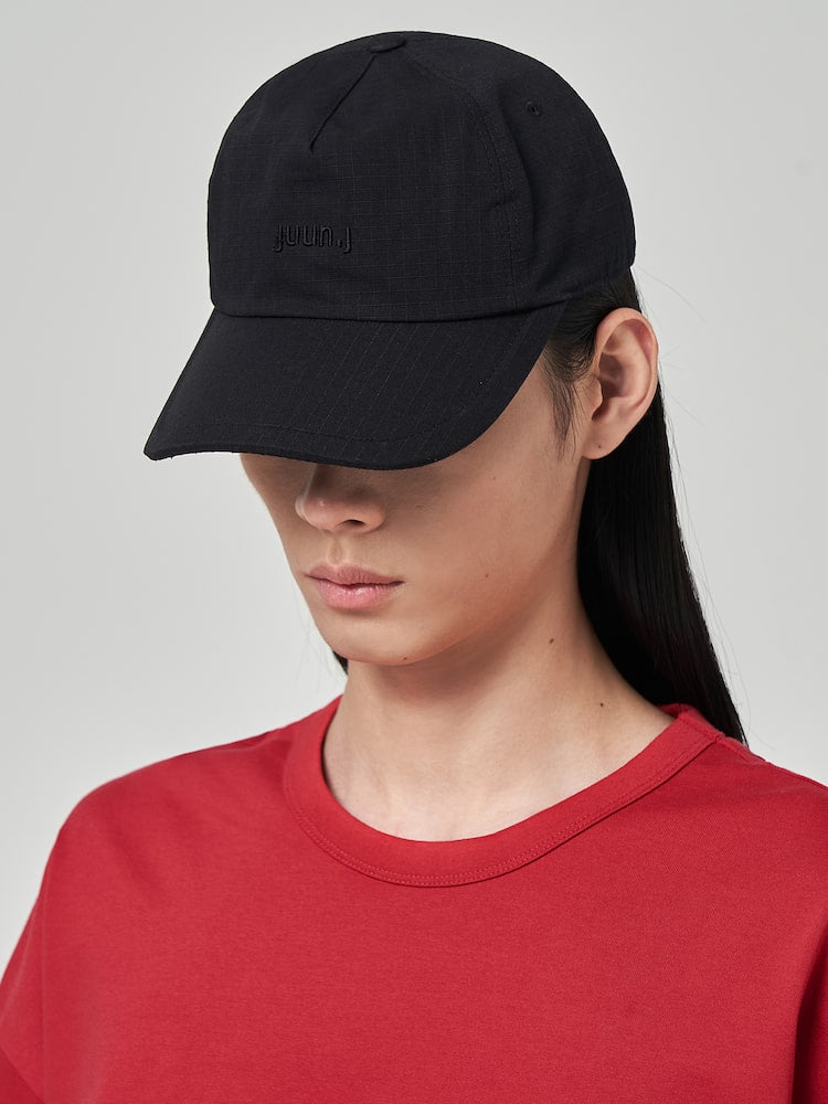 Ripstop Embroidered Ball Cap Black